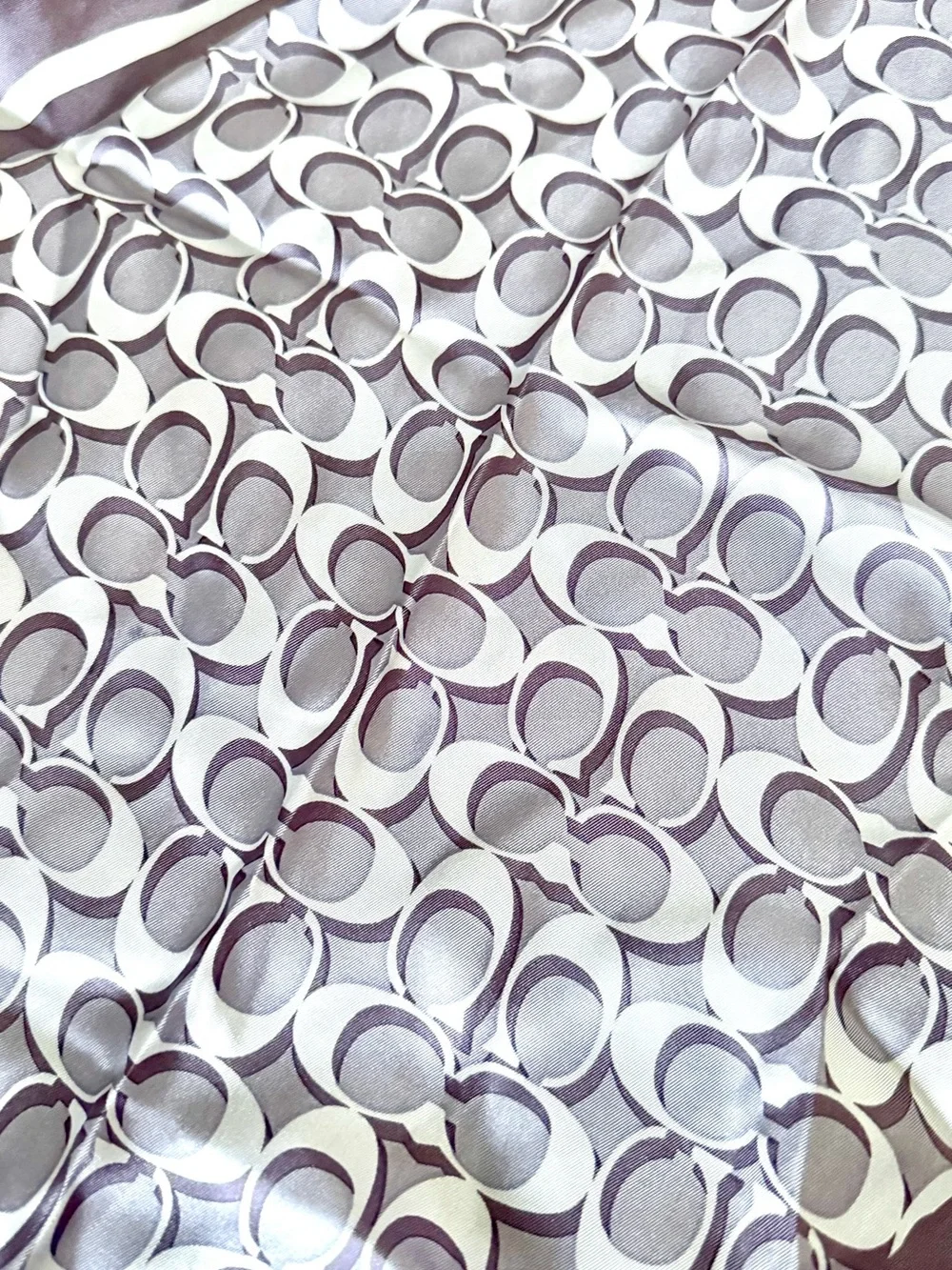 Coach Signature Silk Diamond Scarf